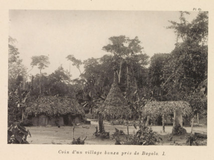 Coin d'un village banza près de Bogolo I, Houses in a Banza village near Bogolo, page,