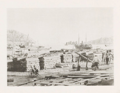 Quay in Port Arthur, with a view of the bay, page, photomechanical print, number: '16',