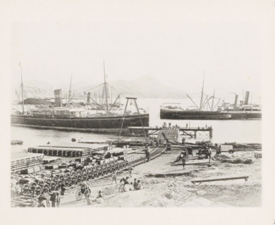 Jetty of the East China Railway at Port Arthur, page, photomechanical print, number: '17',