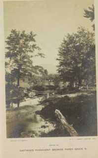 View of a ditch (presumably) in a park, photograph, page, photographer: WJ Hickmott, Connecticut, c