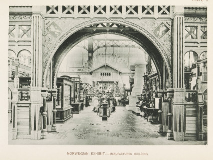 Norwegian exhibit.- Manufactures Building, Exhibition of Norway at the World's Columbian Exposition