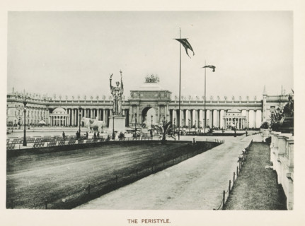 View of the colonnaded entrance gate of the World's Columbian Exposition in Chicago in 1893, The