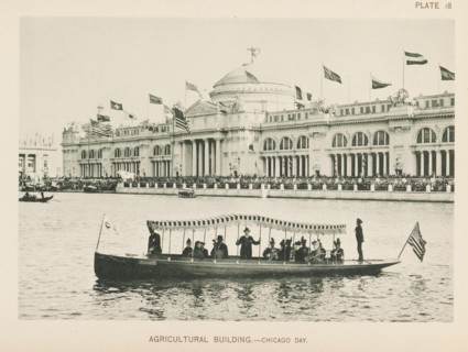 View of the agricultural building, designed by Charles McKim at the World's Columbian Exposition in