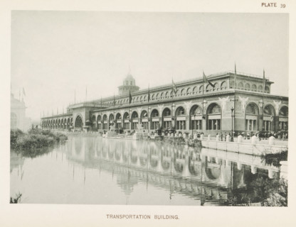View of the Transportation Building, designed by Louis Sullivan at the World's Columbian Exposition