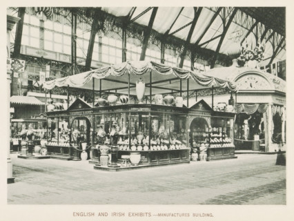 English and Irish exhibits.- Manufactures Building, Exhibition of England and Ireland in the