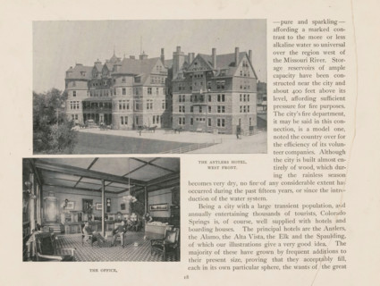 View of the Alta Vista Hotel in Colorado Springs, The Alta Vista Hotel, page, photomechanical