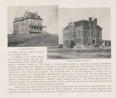 Photomontage of St. Francis Hospital and the Sisters of Loretto Academy, St. Francis Hospital,