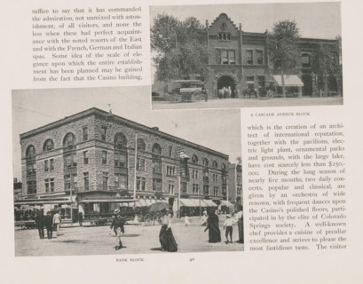 Photomontage of two streets in Colorado Springs, page, photomechanical print, photomontage,