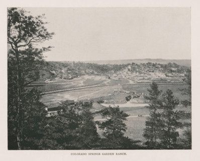 Landscape at Colorado Springs, Colorado Springs garden ranch, page, photomechanical print, Colorado