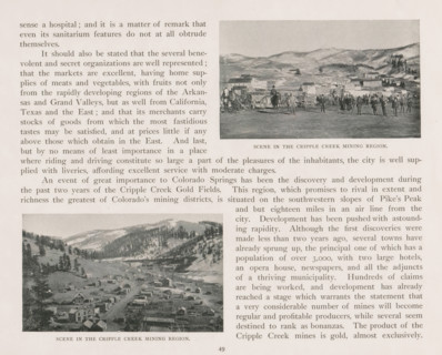 View of Cripple Creek, Scene in the Cripple Creek mining region, page, photomechanical print,