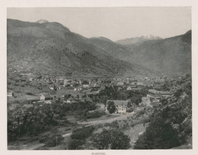 Manitou, View of Manitou Springs, page, photomechanical print, Manitou Springs, cliché maker: New
