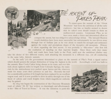 Signal station, summit of Pike's Peak, View of the signal station on Pikes Peak, page,