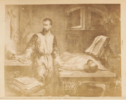 Photo reproduction of a portrait of Andreas Vesalius by F. Hamman, Andread Vesalius, photograph,