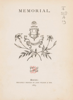 Memorial, book, annotation, annotation: 'JUNE, 1997', publisher: John Wilson and Son, Boston
