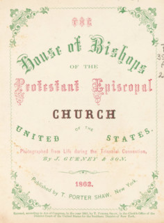 The house of bishops of the Protestant Episcopal church of the United States, book, photographer: