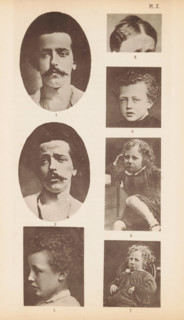 Overview of seven photographs illustrating people with different facial expressions, page,