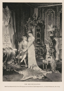 The Reconciliation, Reproduction of a painting of reconciliation by Carl Schweninger, reproduction,