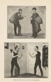 Example of two photographs of a person printed on one negative, Showing Two Photographs of Same