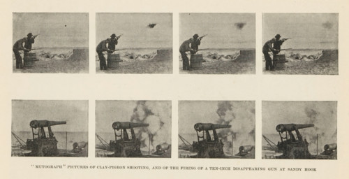 Mutograph' Pictures of Clay-pigeon Shooting, and of the Firing of a Ten-inch Disappearing Gun at