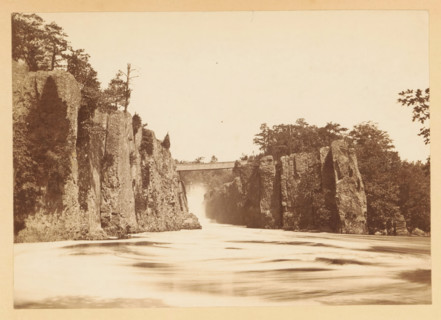View of the Great Falls of the Passaic River, New Jersey, photograph, page, photographer: J. Reid,