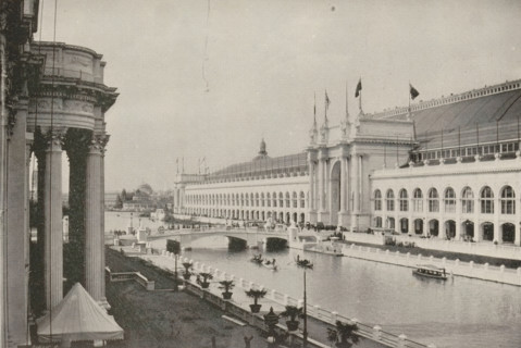 Manufacturer's buildings, world's fair, Chicago, page, photomechanical print, photographer: Charles