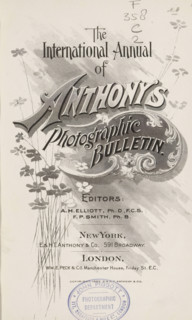 The international annual of Anthony's photographic bulletin, book, inscription: 'John Piggot