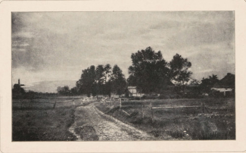 View of a country road, page, photomechanical print, photographer: Hugo Henneberg, cliché maker: