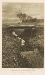 Bridge over a ditch, page, photomechanical print, photographer: Hugo Henneberg, Vienna, cliché
