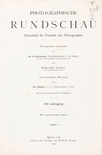Photographische Rundschau : Zeitschrift für Freunde der Photographie, magazine, annotation: 'Emil