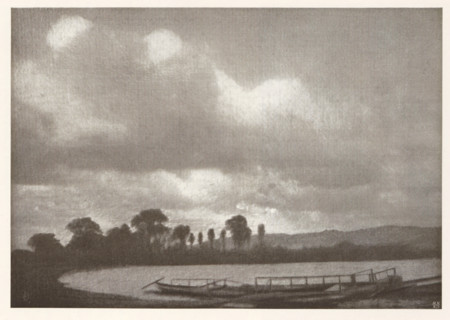 Landscape with jetty, page, photomechanical print, photographer: Otto Erhardt, cliché maker: