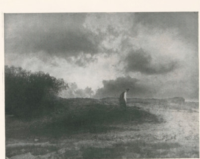 Man in a landscape, page, photomechanical print, photographer: Scholz, Th. & R., cliché maker: