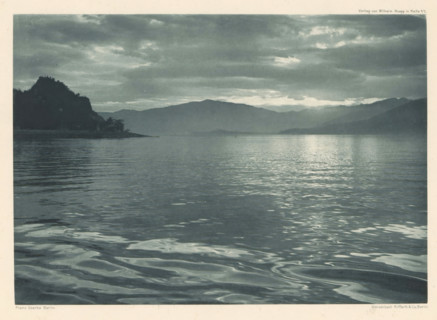 Am Luganer See, View of Lake Lugano, page, photomechanical print, photographer: Franz Goerke,