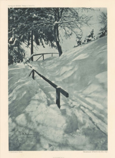 Schnee, Winter landscape, page, photomechanical print, photographer: Heinrich Bachmann, cliché