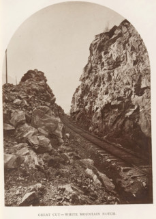 Great Cut - White Mountain Notch, View of a train track along White Mountain Notch, New Hampshire,