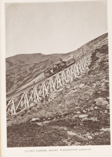 Jacob's Ladder, Mount Washington Railway, View of a train on a railway bridge on Mount Washington