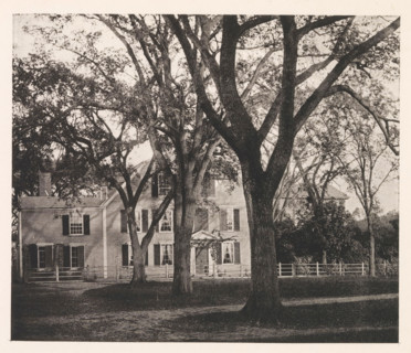 View of the home of Oliver Wendell Holmes Sr. in Cambridge, page, photomechanical print,