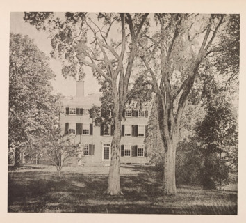 View of Elmwood in Cambridge, page, photomechanical print, photographer: William James Stillman,