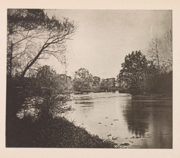 View of the Charles in Cambridge, page, photomechanical print, photographer: William James