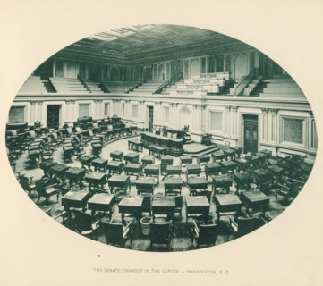 Interior of the senate chamber in the Capitol in Washington DC, The senate chamber in the Capitol -