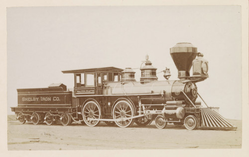 American passenger steam locomotive, photograph, page, United States of America, c. 1871 - in or
