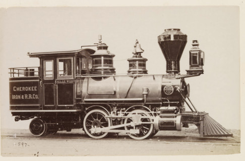 American steam locomotive, photograph, page, number: '597', United States of America, c. 1871 - in