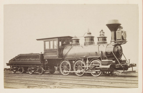 American steam locomotive, photograph, page, United States of America, c. 1871 - in or before 1881,