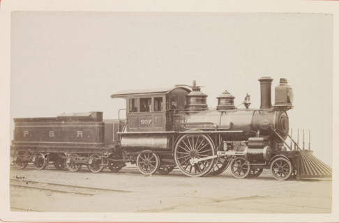American passenger steam locomotive, photograph, page, United States of America, c. 1871 - in or