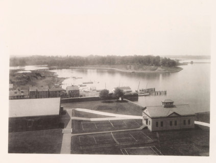 Looking north from tower, photograph, page, photographer: Edward H. Hart, United States Naval