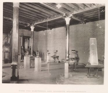 Room for electrical and magnetic measurements, photograph, page, photographer: Edward H. Hart,