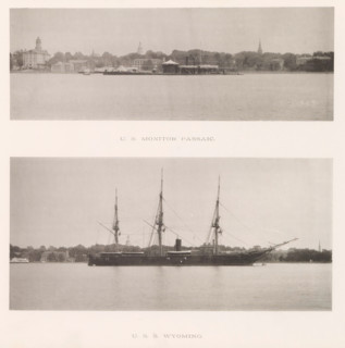 USS Wyoming, US Monitor Passaic, photograph, page, photographer: Edward H. Hart, Maryland, cliché