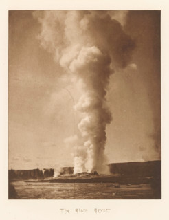 The Giant Geyser, page, photomechanical print, photographer: Frank Jay Haynes, Yellowstone National