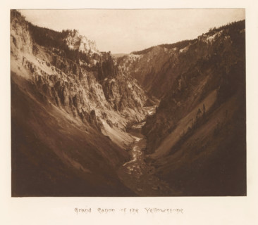 Grand Canyon of the Yellowstone, page, photomechanical print, photographer: Frank Jay Haynes,
