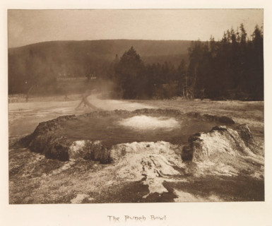 The Punch Bowl, page, photomechanical print, photographer: Frank Jay Haynes, Yellowstone National