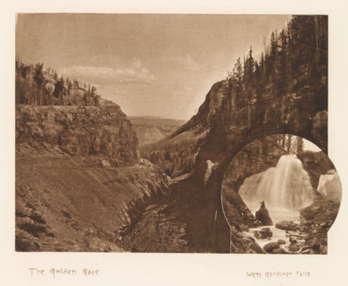 Excelsior Geyser 'Hell's Half Acre', page, photomechanical print, photographer: Frank Jay Haynes,